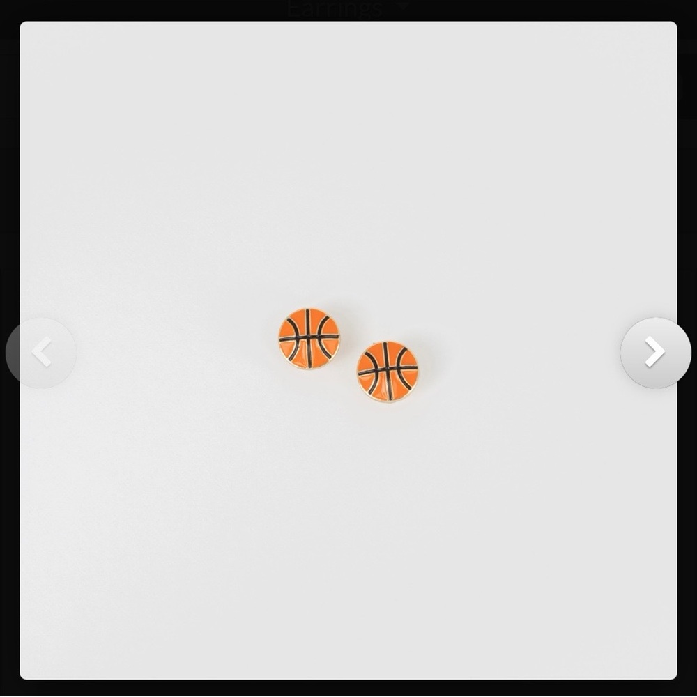 Orange Basketball Stud Earrings - Women Jewelry Earrings